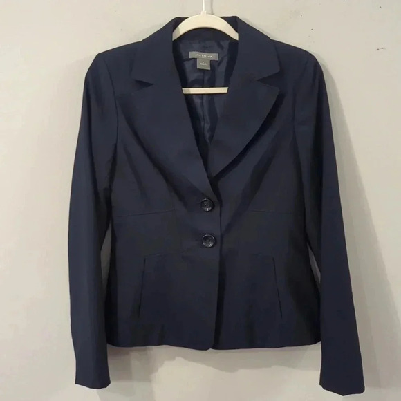 Ann Taylor Blazer Navy Blue Fitted size 2‎ - Picture 1 of 10